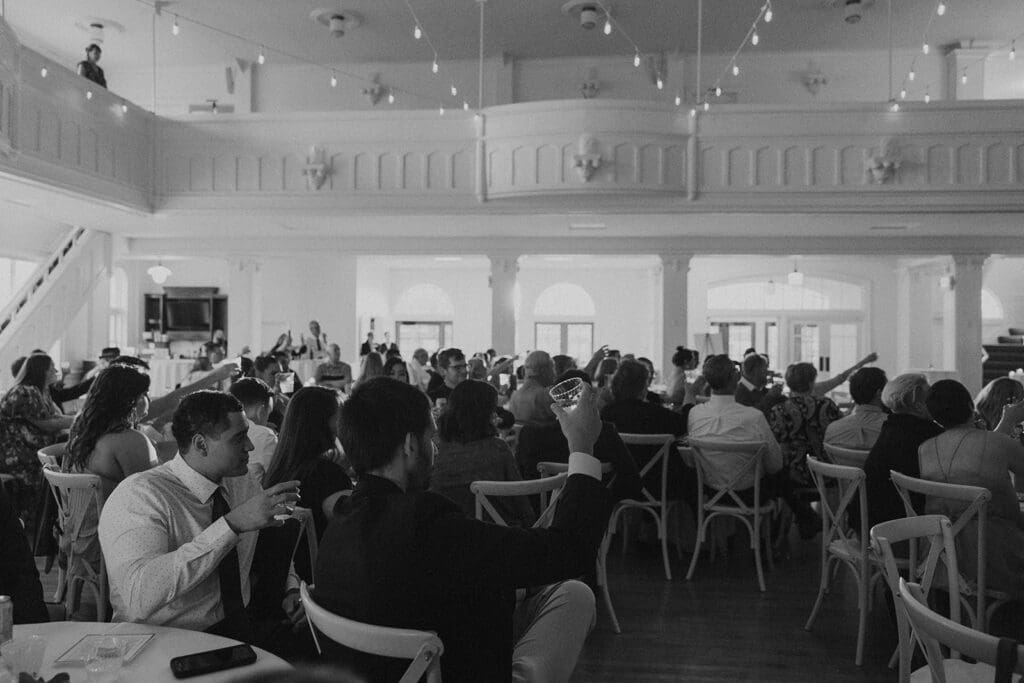 Drexel hall wedding reception in spring time in Kansas City Missouri with a documentary style wedding photographer
