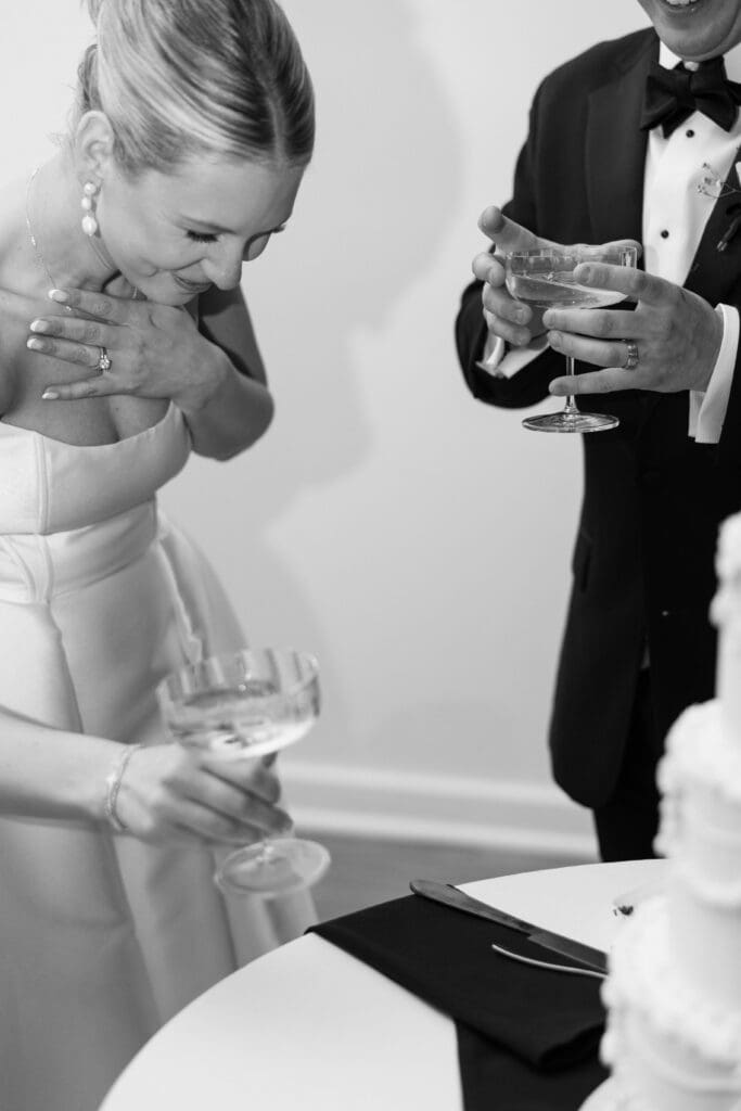 bride and groom wedding day reception at gallery event space in kansas city