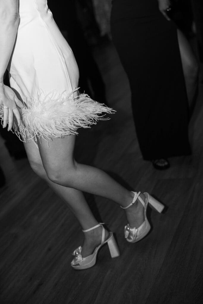 bride and groom wedding day reception at gallery event space in kansas city